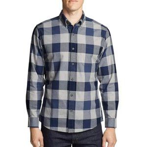 Eddie Bauer Eddie's Favorite Flannel Shirt Plaid Sapphire Blue Long Sleeve XXL